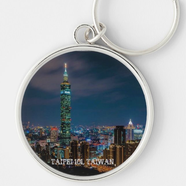 Porte-clés Scène de nuit de Taïpeh 101, Taïwan (Devant)