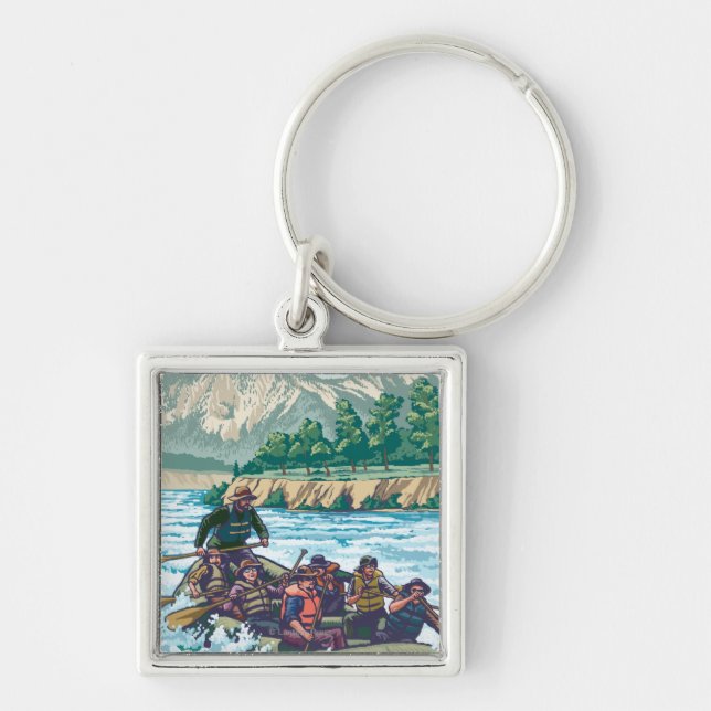 Porte-clés Scène de Rafting du Vermont (Devant)