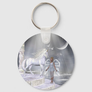 Porte-clés Scène merveilleuse de licorne d'ange