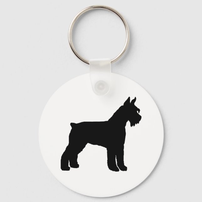Porte-clés Schnauzer géant (noir) (Recto)