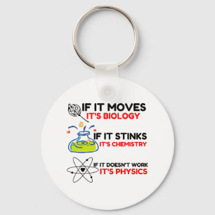 Porte-clés Science BIOLOGY CHEMISTRY PHYSICS