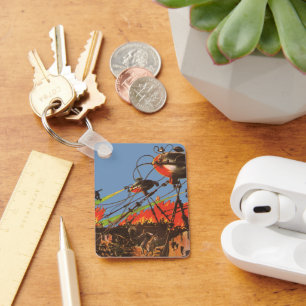 Porte-clés Science-fiction vintage HG Wells La Guerre des mon