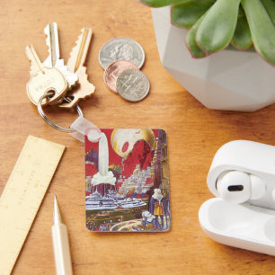 Porte-clés Science-fiction vintage, la ville perdue d'Atlanti