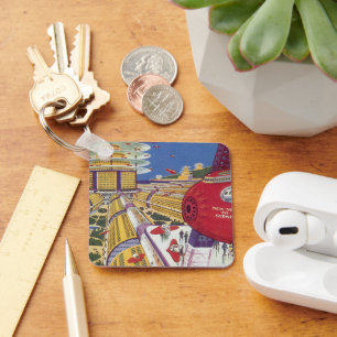 Porte-clés Science-fiction vintage, New York City futuriste