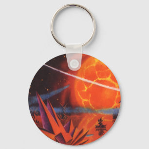 Porte-clés Science-fiction vintage, planète de science-fictio