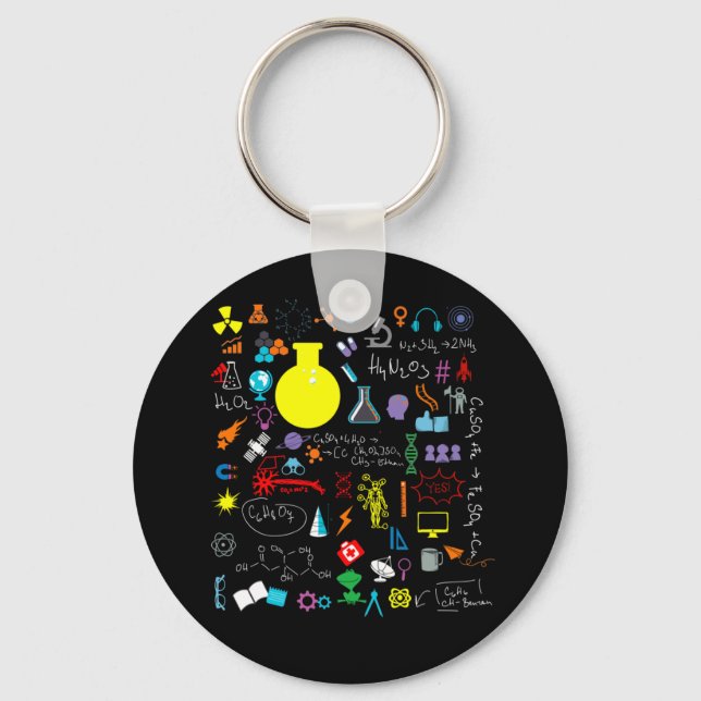 Porte-clés Science Physique Chimie Biologie Astronomie (Recto)