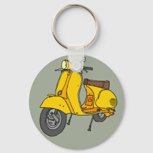 Porte-clés Scooter à moteur jaune