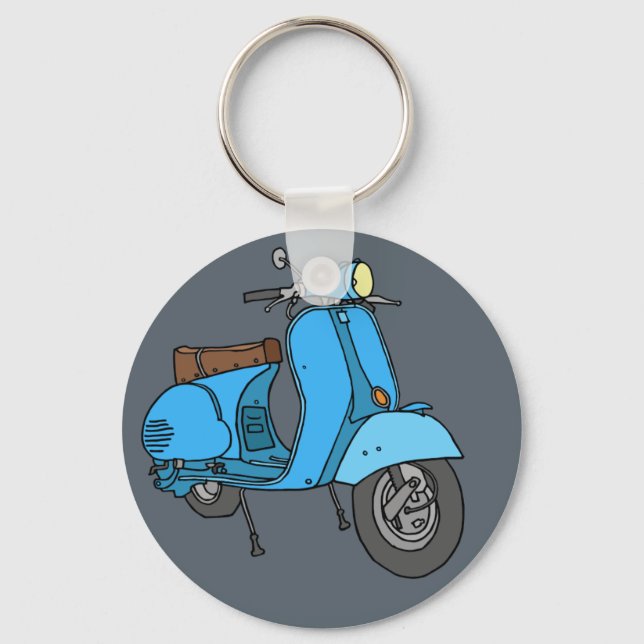 Porte-clés scooter bleu (Vespa) (Recto)