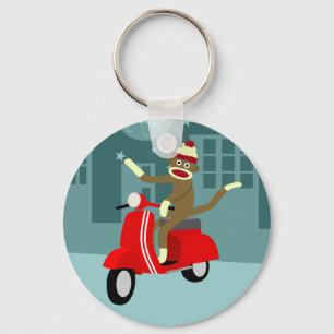 Porte-clés Scooter de Vespa de singe de chaussette