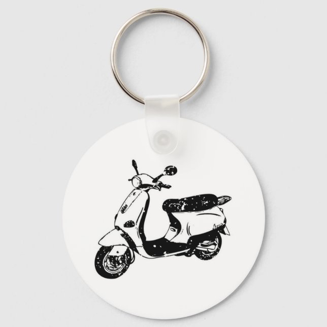 Porte-clés Scooter noir (Recto)