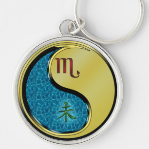 Porte-clés Scorpio & Chèvre métallique
