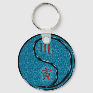 Porte-clés Scorpio et tigre d'eau
