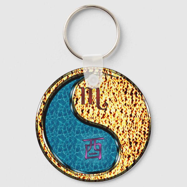 Porte-clés Scorpio & Fire Rooster (Recto)