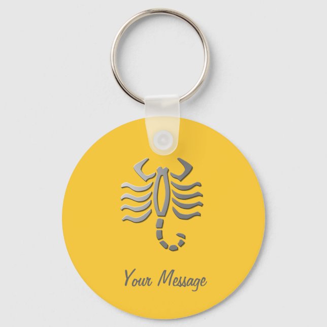 Porte-clés Scorpio Zodiac Star Sign Clavier Argent (Recto)