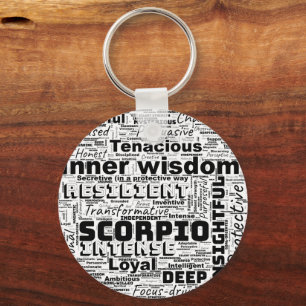 Porte-clés Scorpio Zodiac Word Cloud Inspiration Porte - clé