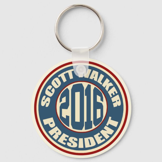 Porte-clés Scott Walker Président 2016 (Recto)