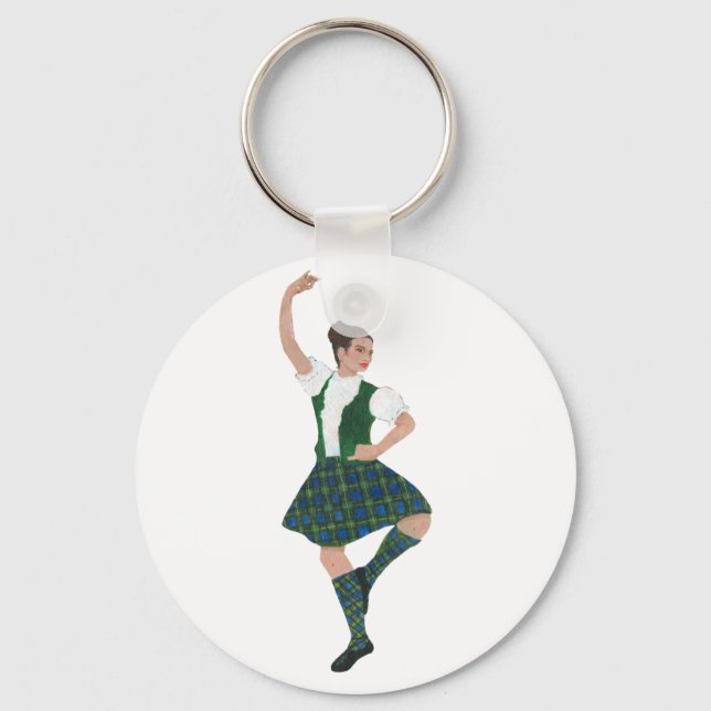 Porte-clés Scottish Highland Dancer Campbell (Recto)