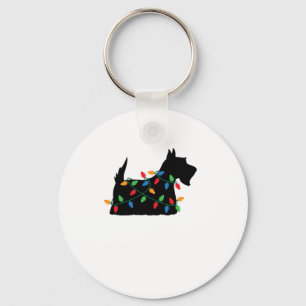 Porte-clés Scottish Terrier Scottie Chien Noël Lumières Cadea