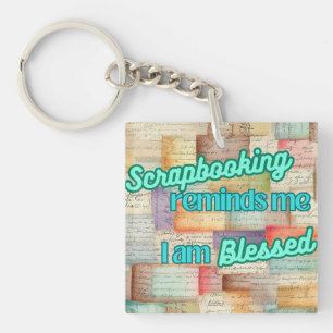 Porte-clés Scrapbooking me rappelle que je suis béni
