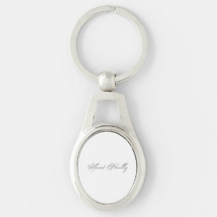 Porte-clés Script minimaliste Joli Monogramme 3d