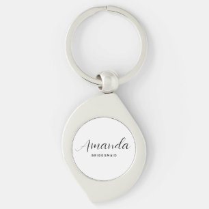 Porte-clés Script minimaliste moderne Bachelorette Bridesmaid