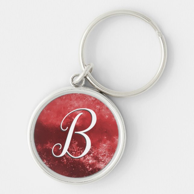 Porte-clés Script Monogramme Red Frost (Devant)