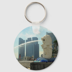 Porte-clés Sculpture de Merlion Singapour