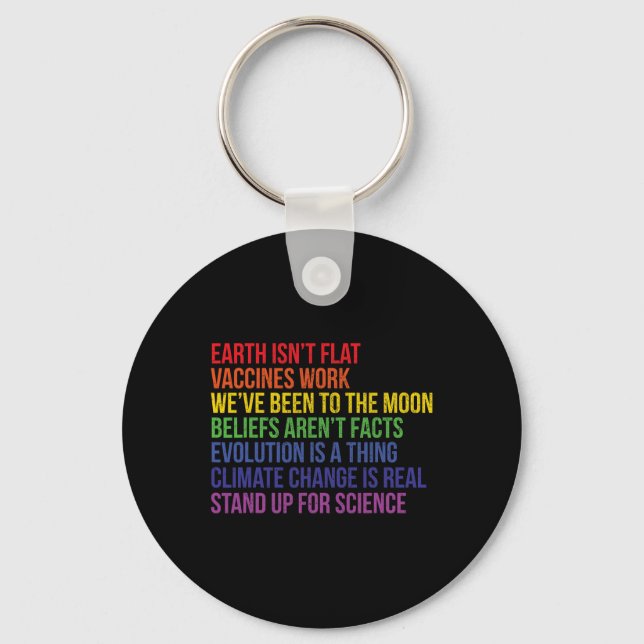 Porte-clés Se battre pour la science La vraie Terre n'est pas (Recto)