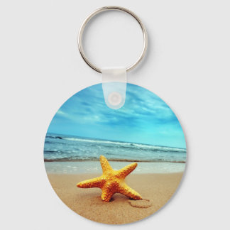 Porte-clés Sea Star Sur La Plage, Ciel bleu, Océan