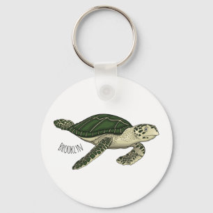 Porte-clés Sea turtle cartoon illustration 