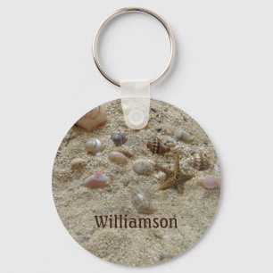 Porte-clés Seashells Beach Sand Personalized Coastal