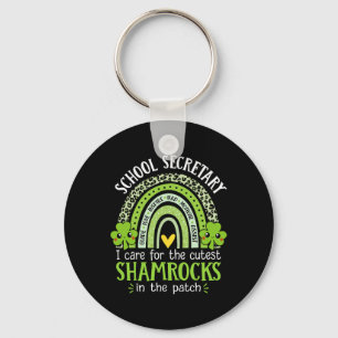 Porte-clés Secrétaire de l'école St Patricks Day Jolies Shamr