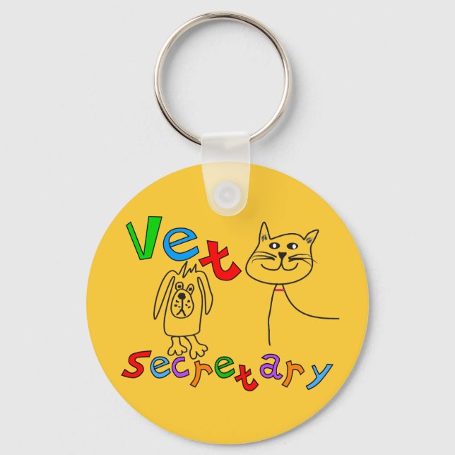 Porte-clés Secrétaire Vet Gifts, Secrétaire de l'Office vétér (Recto)