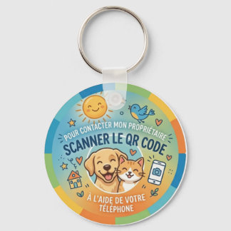 Porte-clés Sécurité QR Code Animaux