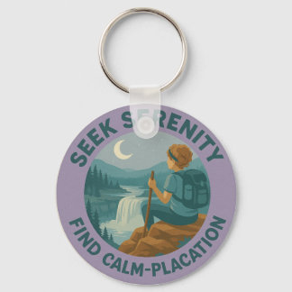 Porte-clés Seek Serenity – Find Calm-Placation Keychain