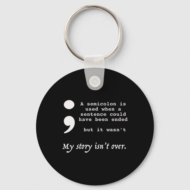 Porte-clés Semicolon Sensibilisation à la prévention du suici (Recto)