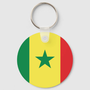 Porte-clés Senegal Flag Button Keychain