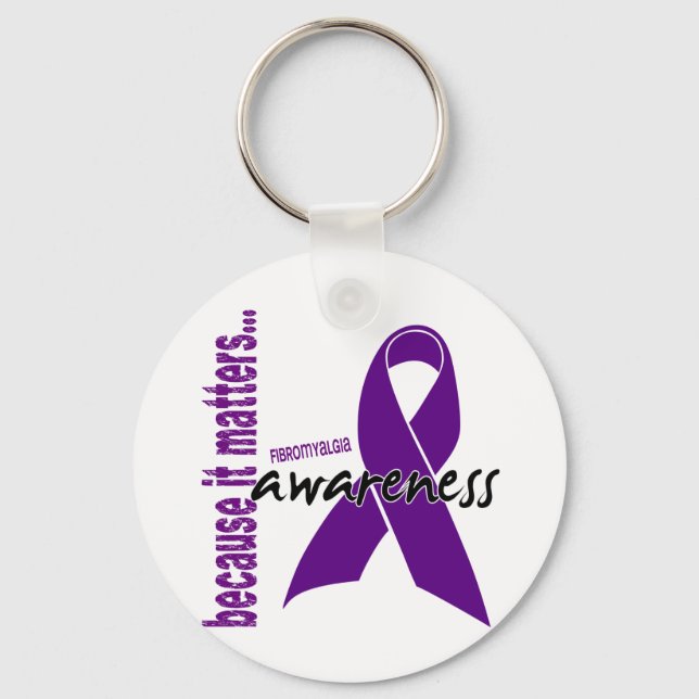 Porte-clés Sensibilisation à la fibromyalgie (Recto)