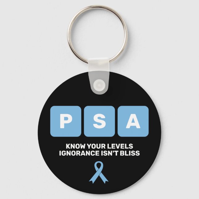 Porte-clés Sensibilisation au cancer de la prostate PSA (Recto)