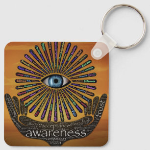 Porte-clés Sensibilisation Mineurs Oeil Inspiration Mot Art