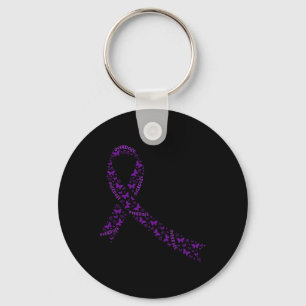 Porte-clés Sensibilisation Ruban Purple Toxicomanie Récupérat