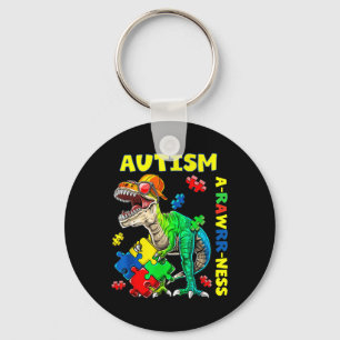 Porte-clés Sensibilisation sur l'autisme Dino Autistic Toddle