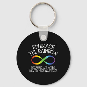 Porte-clés Sensibilisation sur l'autisme Embrassez Le Rainbow