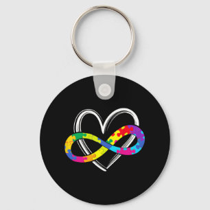 Porte-clés Sensibilisation sur l'autisme Support Infinity Hea