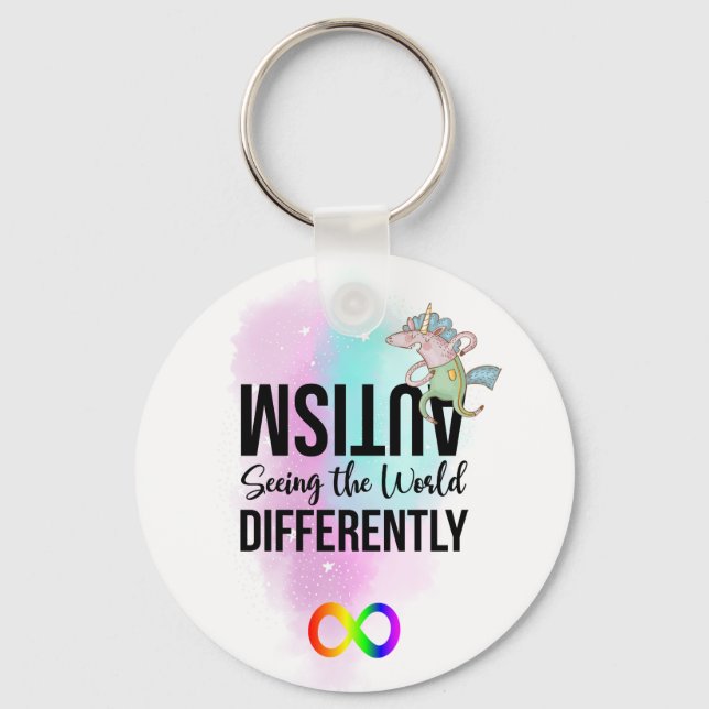 Porte-clés Sensibilisation sur l'autisme Voir la diversité ne (Recto)