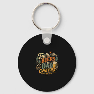 Porte-clés Sentier de randonnée et de course papa fête des pè