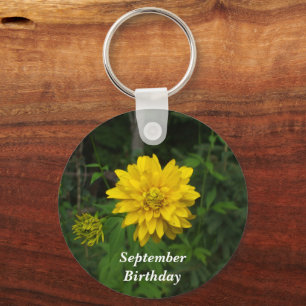 Porte-clés Septembre Anniversaire Pretty Marigold