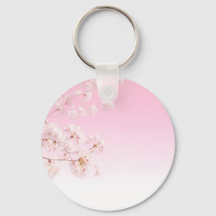 Porte-clés Sérénité printanière de la floraison rose des ceri
