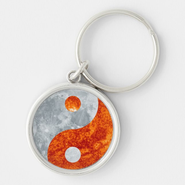 Porte-clés Série Sun & Moon Yin-Yang Sagesse Asiatique (Devant)
