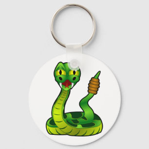 Porte-clés Serpent à sonnettes de bande dessinée